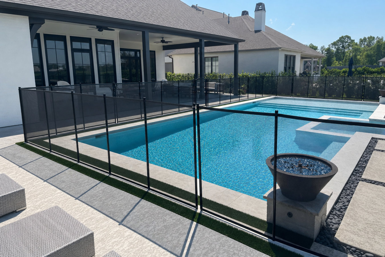 Pool fence installation